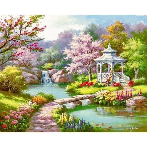 A14029 11CT/14CT/18CT/25CT/28CT Oil tea patterns Counted Cross Stitch DIY Cross Stitch Kits Embroidery Needlework Sets