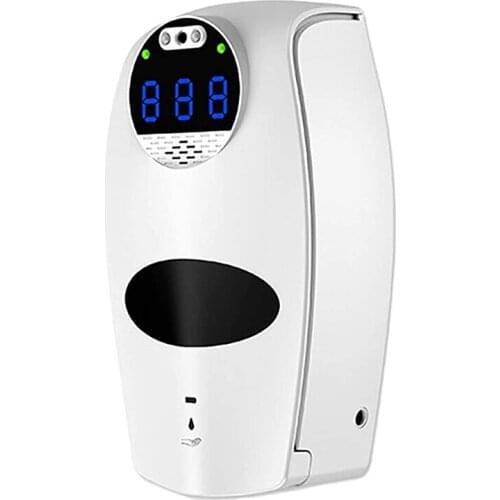 Automatic Liquid Soap Dispenser Wall Mount Hand Sanitizers Dispenser with Thermometer,Touchless Infrared Induction Spray