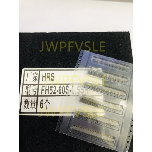 FH52-60S-0.5SH 60 Position FFC, FPC Connector Contacts, Bottom 0.020" (0.50mm) Surface Mount, Right Angle