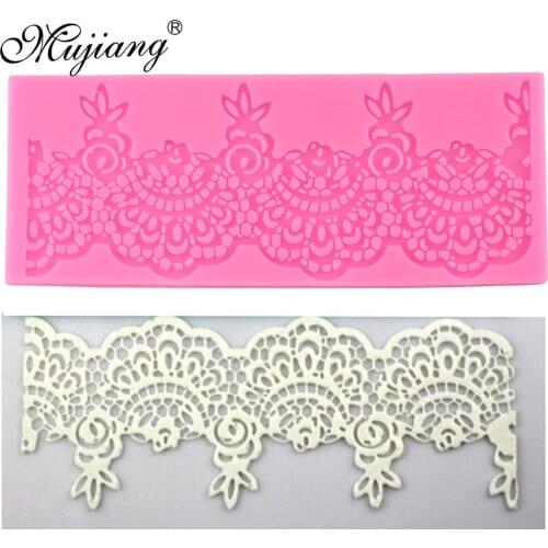 Flower Lace Silicone Fondant Sugar Craft Wedding Cake Decorating Mould Kichen Baking Tools CT062