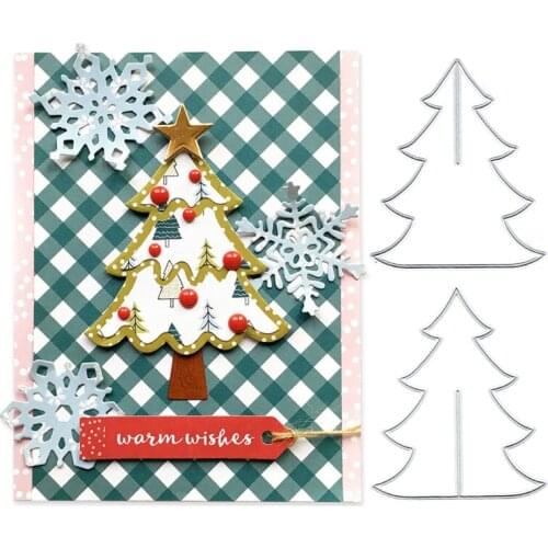 Julyarts Merry Christmas Tree Frame Metal Cutting Dies for DIY Scrapbook Photo Album PaperCard Craft Embossing Dies