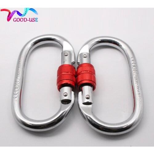 2pcs/lot Carabiner for Aerial Yoga Hammock CE Certificated 25KN Carabiner Fitness Accessories for Yoga Hammock Belt