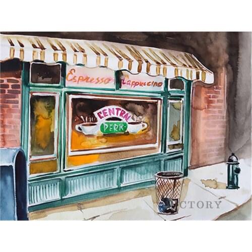 Central Perk Friends Tv Show Poster 5D Diamond Painting Diy Full Round Diamond Embroidery Cross Stitch Rhinestone Home Decor