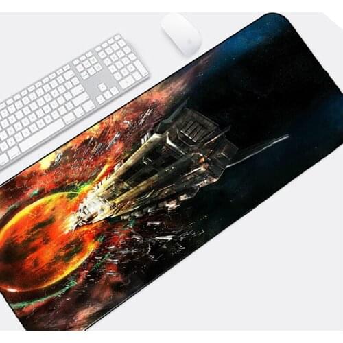 Mairuige Huge Star Gate and Space Battleship Cool Pattern Mousepad Table Mice Mat for Pc Laptop Computer Video Game Gaming Mats