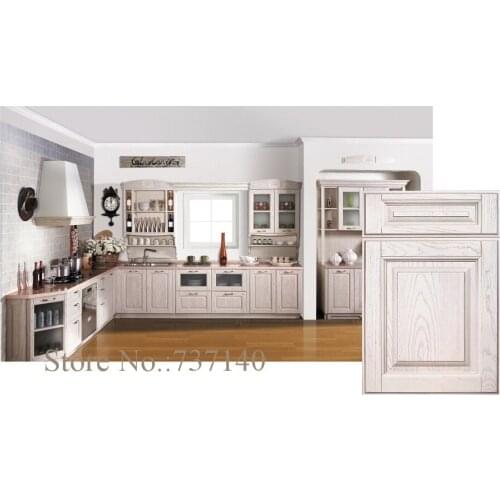 Oak wood kitchen cabinet solid wood kitchen cabinets Foshan furniture factory