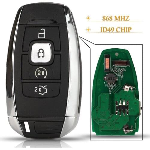 Kutery 4 Buttons Smart Remote Car Key Fob 868Mhz Id49 Chip Keyless Go For Lincoln MKC MKZ 2016 2017 2018 2019