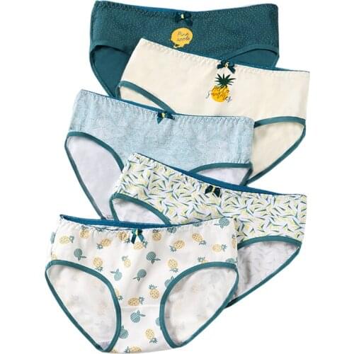 LANGSHA 5Pcs/lot Womens Panties Cotton Sexy Seamless Underwear Breathable Briefs Cute Bow Girls Lingerie Soft Female Lingerie