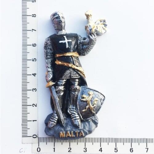 Malta Soldier)Fridge Magnet Creative Travel Commemorate Crafts 3D Ornaments Magnetism Resin Material Refrigerator Stickers