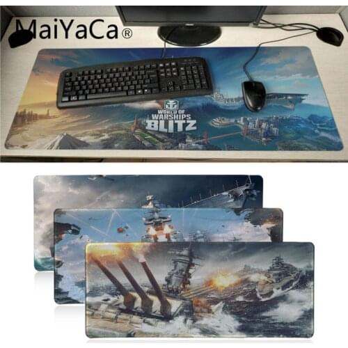Maiyaca World of Warships Unique Desktop Pad Game Mousepad Large Lockedge alfombrilla gaming Mouse pad gamer PC Computer mat