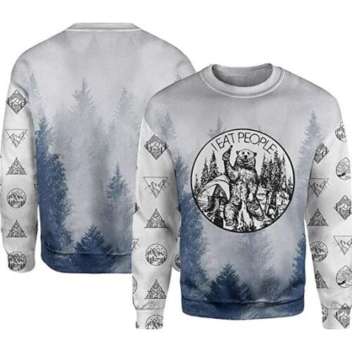 PLstar Cosmos Bear printed 3D hoodies Men Women New Fashion Autumn Hooded Sweatshirt Long Sleeve Pullover