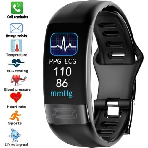 New Smart Band Bracelet Wristband With 24 Hours PPG ECG Heart Rate Monitoring Body Temperature Blood Pressure Sports Tracker