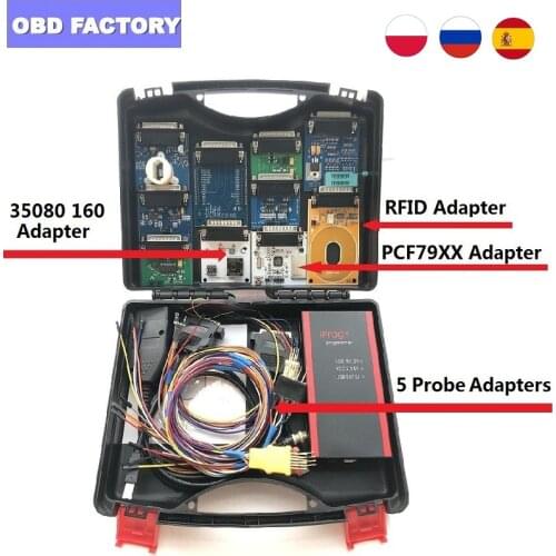 V85 Iprog Iprog+ Pro Programmer with Carry Case Support IMMO + Mileage Correction + Airbag Reset Tool Iprog Full with Box