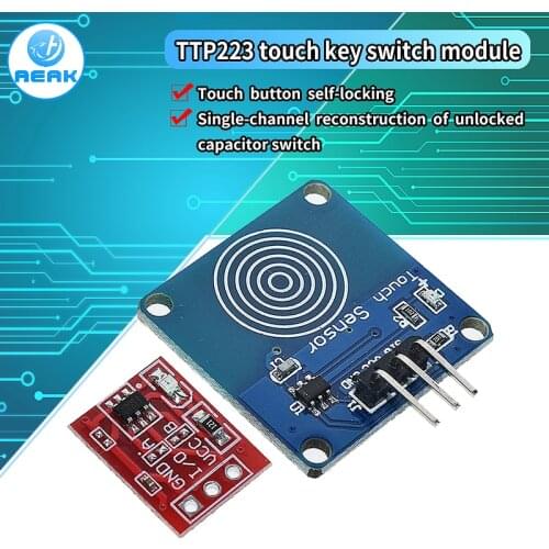 5PCS TTP223 Touch Key Switch Module Touching Button Self-Locking/No-Locking Capacitive Switches Single Channel Reconstruction