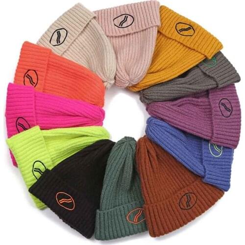Solid Wool Beanie Hat Men With Lightning Warm Soft Trendy Womens Knitted Winter Hats Korean Style Wool Caps All-match Beanie