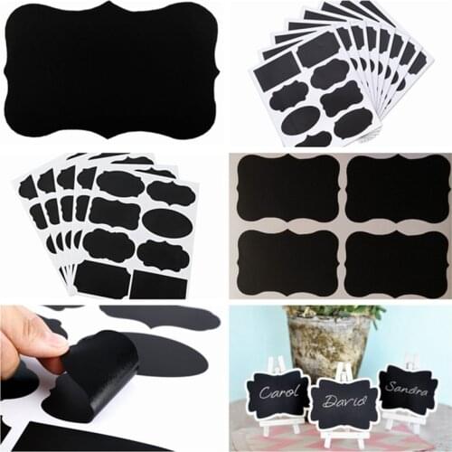 Waterproof household Sticker, Blackboard Kitchen Seasoning Bottle Glass jar Label, White Mark Sticker can beRemoved for Repeate