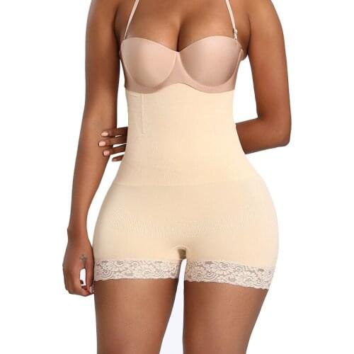 High Waist Body Shaper Panty Women Sexy Lace Tummy Control Slim Underwear Seamless Hip Lifter Shapewear Postpartum Repair Pants