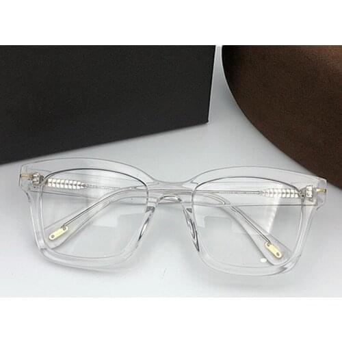 High-Quality Unisex Sunglasses Frame Concise Big-Square Rim Prescription Glasses 50-20-145 Imported Acetates Full-Set Case