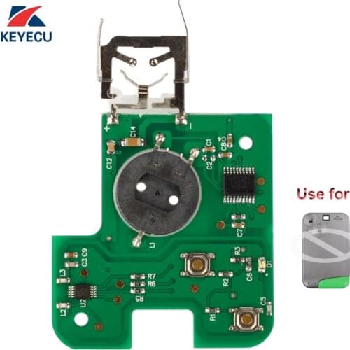 KEYECU Replacement Remote Board Car Key Fob 2 Button 433MHz PCF7947 for Renault Laguna Espace Vel Satis 2001-2007 ,No Shell