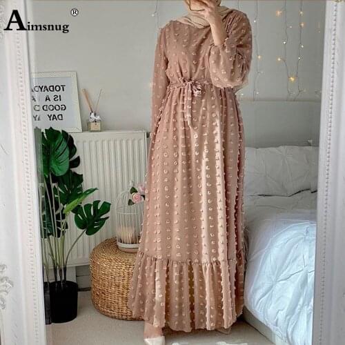 Women Elegant Long Maxi Dress Long Sleeve Patchwork Bump Dot Sashes Party Dresses Spring Autumn Femme Vintage Staight Dress 2021