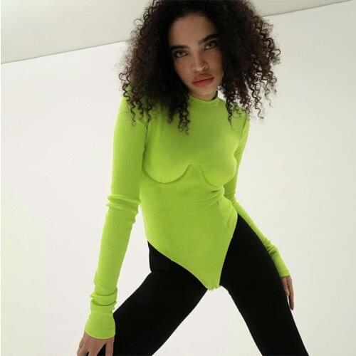 2021 Women Casual Solid Autumn Sexy Knitted Bodysuit Long Sleeve Streetwear O-neck Bodycon Winter Party Fashion Body Tops Female