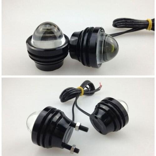 1 pair Bigger lens Led flash Car Motorcycle driving light DRL Day running Auxiliary fog light Rear Brake Stop strobe tail light