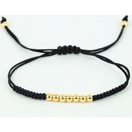 1PC Anil Arjandas Fashion Luxury Gold Beads Macrame Bracelet Men & Women Charm Braiding Bracelet