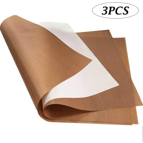 3Pcs Reusable Resistant Baking Mat Sheet Heat Press Pad Oil-proof Paper Pastry Non-stick Mat Outdoor BBQ Oil Paper Baking Tool