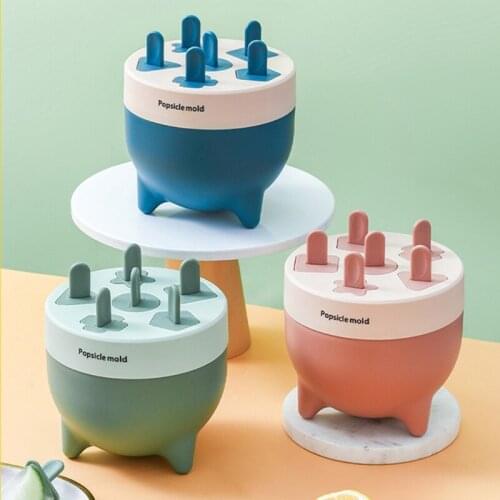 6 cell round ice cream molds, DIY popsicle tray molds, reusable home ice cream machine molds