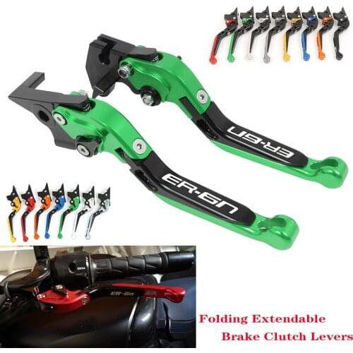 Aluminum Foldable Extendable Motorcycle Accessories Brakes Clutch Levers For KAWASAK ER6N ER-6N ER 6N 2009 2010 2011-2016