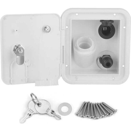 Rv caravan RV Parts RV Water Inlet ‑Shape with Cigar Pressure Filling Port with Lock for Hatch Trailer