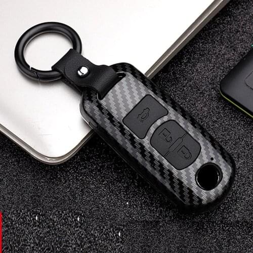 Car Styling ABS Carbon fiber Car Remote Smart Key Case Cover Keychain For Mazda 3 Mazda 6 CX5 CX4 CX- 5 CX- 7 CX- 9 Atenza