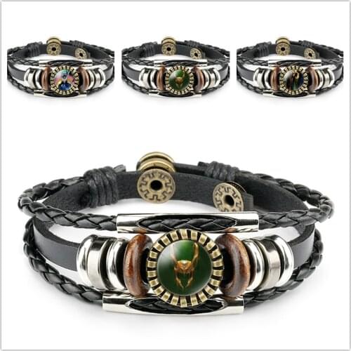 Marvel Avengers Loki Retro Bracelet Simple Hand Strap Hand Ornaments Birthday Gifts Figure Cosplay Toys Children Christmas Gifts