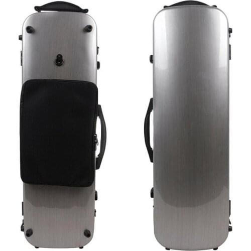 Black color Full Size Violin Case 4/4 Carbon Fiber Box Oblong Box Music sheet bag code lock