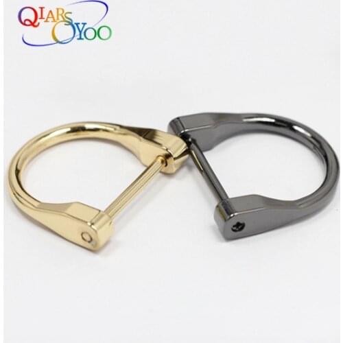 4 pcs D Ring Angle Edged D-rings Loop Ring for Buckle Straps Bags Belt fit 1 Inch Webbing DIY bag accessories 4 Color Removable