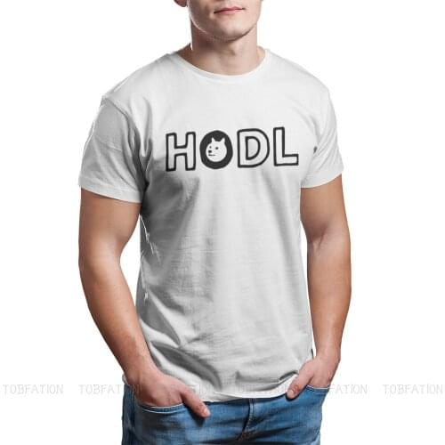 Dogecoin Cryptocurrency Miners Meme Crewneck TShirts Doge Hodl Distinctive Mens T Shirt Hipster Tops 6XL