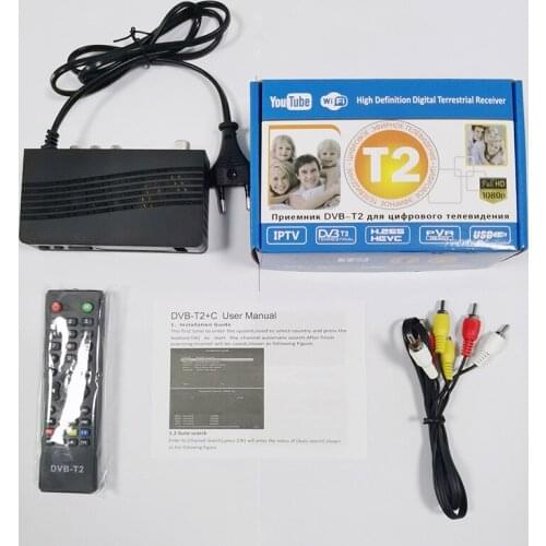 HD1080p Tv Tuner Dvb T2 Vga TV Dvb-t2 For Monitor Adapter USB2.0 Tuner Receiver Satellite Decoder Dvbt2 Russian for IPTV Youtube