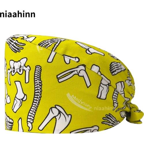 Cotton Dental Clinical Medical Surgical Caps Unisex Medical Scrubs Caps Surgery Pet Nursing Hat Orthopedics Hospital Doctor Hats