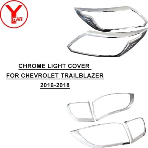 Chrome Front Lamp Frame Overlay Molding Tail Light Cover Trim For chevrolet trailblazer holden colorado 2016 2017 2018 YCSUNZ