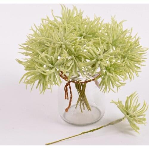 6PCS Juicy Flowers and Plants Artificial Grass Christmas Wedding Home Decoration DIY Scrapbook Fake Flowers 5.5CM