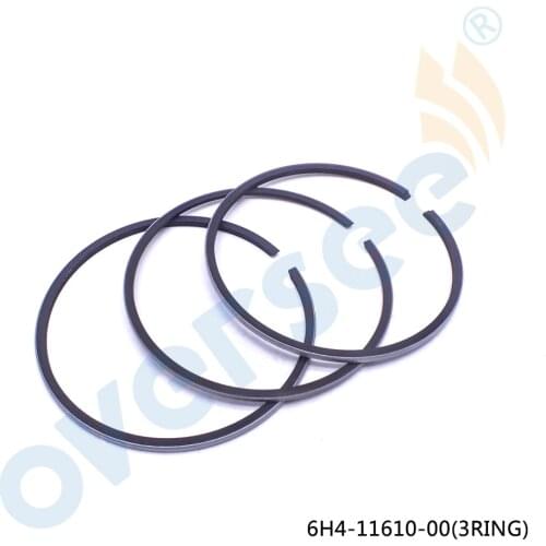 6H4-11610 Piston Ring Kit For Yamaha 2T Outboard Motor 40-50 HP 6H4-11610-00 3 pieces for a set,3 Cylinder Engine model