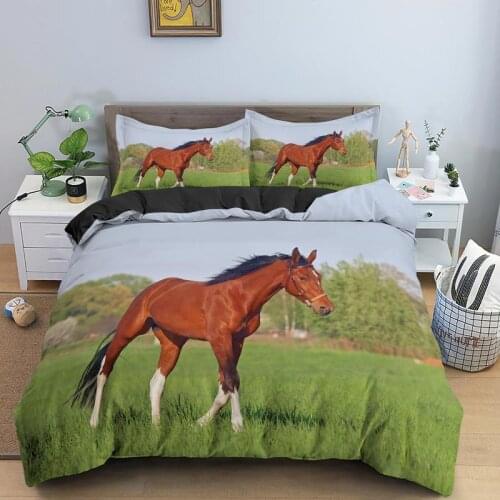 Horse Print Bedding Set Quilt Cover EU/US/AU/UK Single Twin Full Queen King Size