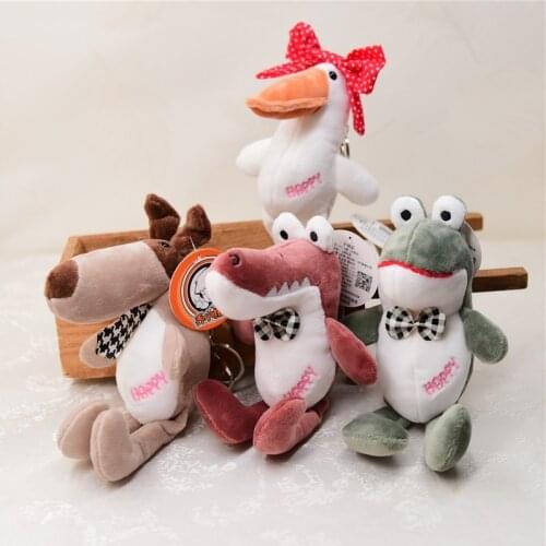 Creative Long Mouth Series Gentleman Frog Crocodile pendant Exquisite Keychain good quality soft Soothing doll christmas gift