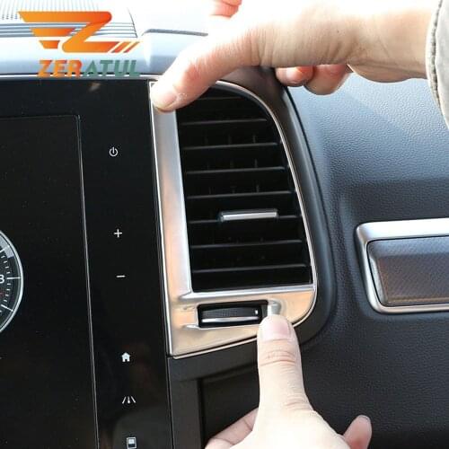 Zeratul Stainless Steel Car Air Vent Adjustment Knob Cover Trim Sticker For Renault Koleos Samsung QM6 2016 - 2020 Accessories