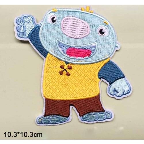 Cartoon Polar White Sea Bear Red Dragon Boy Girl Iron On Patches Embroidered Clothes Patch For Clothing Clothes