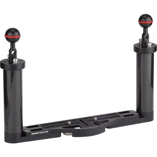Carbon Fiber Adjustable Handle Tray Float Buoyancy Aquatic Arm Dual Ball Floating Arm Extend Bracket Camera Underwater Tray
