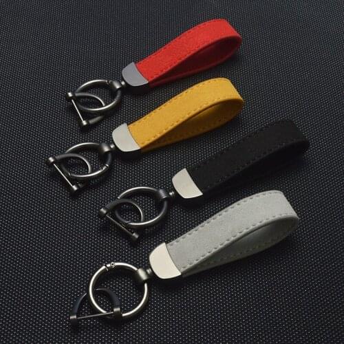 Practical Leather Car Keychain Beautiful Vehicle Key Rings Anti-Lost Automobiles Keyfob Auto Interior Decoration Accessories