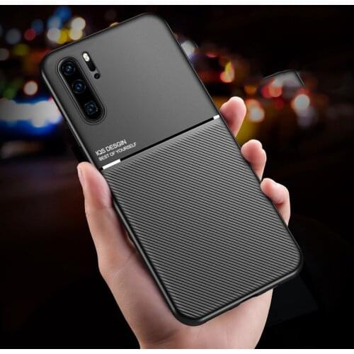 Slim Matte Leather Case for Huawei P40 P30 P20 Pro Lite Mate 30 20 Nova 6 Honor 10i 20i P Smart 2019 Car Holder Shockproof Cover