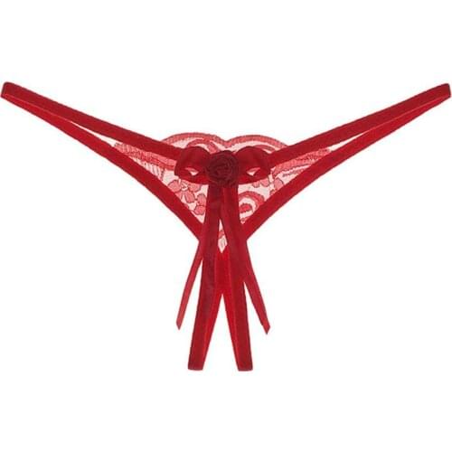 Sexy Lace Briefs Women See-through G-String Thong Panties Bandage Low Rise Elastic Female Underwear Knickers