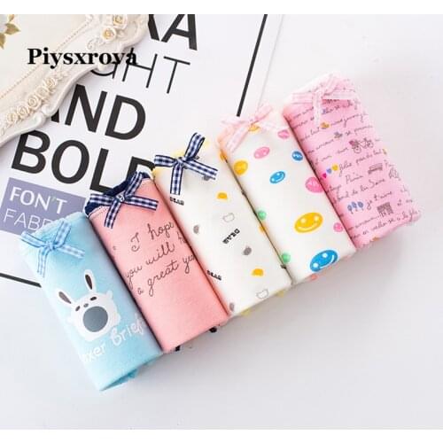 Womens Briefs Cotton Print Lovely Panties Girl Sexy Lingerie Underwear Ladies Comfortable Underpants Panty for Female 2018