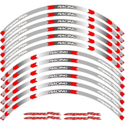 High quality Motorcycle Wheel Sticker Decal Reflective Rim Bike Suitable For CBR RR CBR CBR1000 600RR 650R 300R